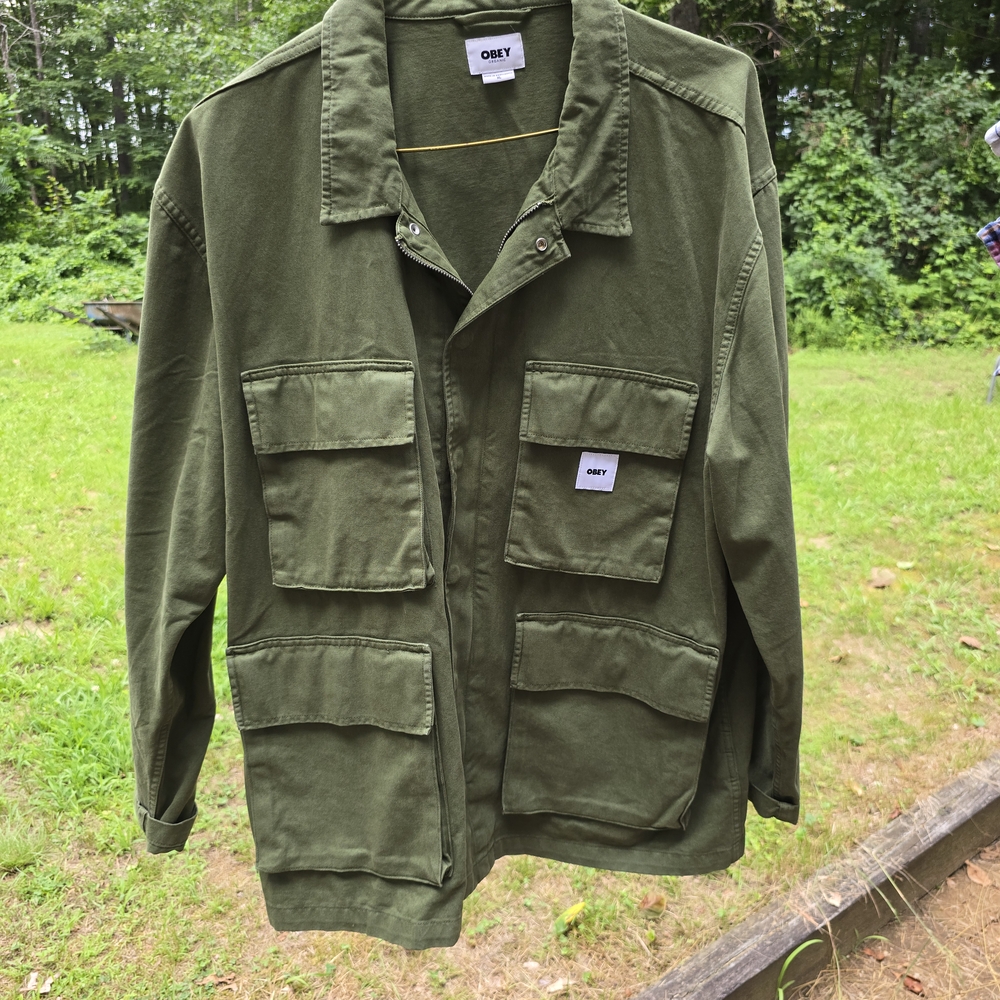 Obey Green Military Field Jacket with Classic Design